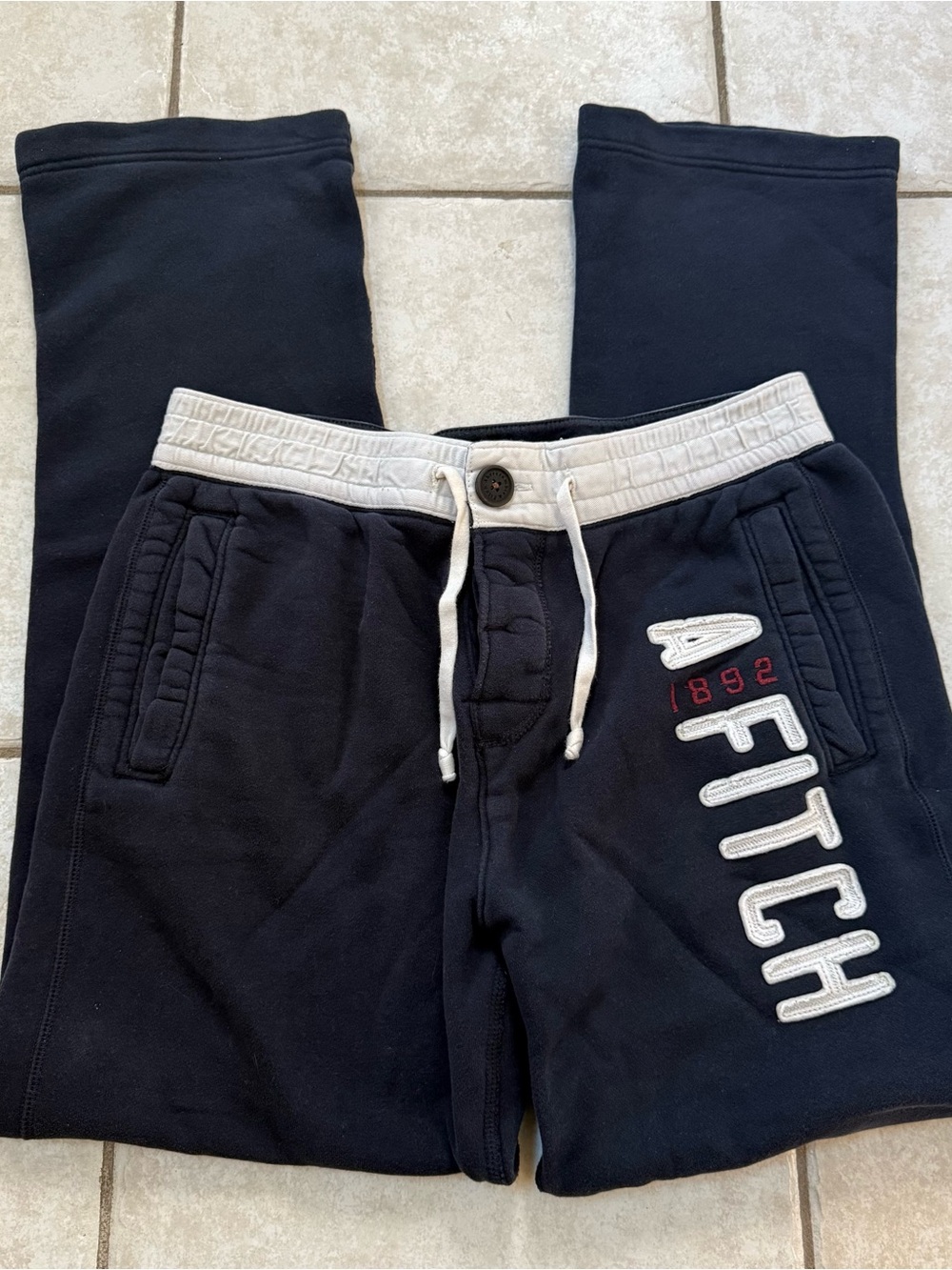 Men’s Abercrombie & Fitch Vintage YK2 Navy Sweatpants